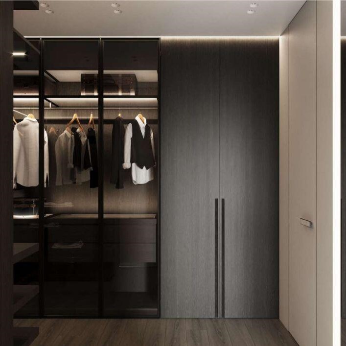 General Moisture Resistance Wooden Bedroom Walk-in Wardrobe Closet for Home Furniture