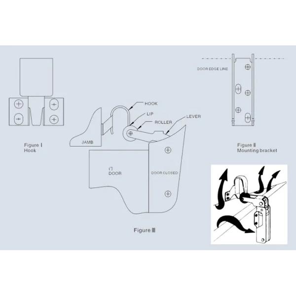 Acessórios da refrigeração, yl-2000 fecho da porta, devolvedor do fecho da porta do armazenamento frio, porta do armazenamento frio