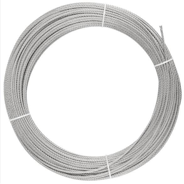 8 mm 6*19 núcleo de acero Galvanizante Cuerdas de acero trenzadas de tres hebras Cuerdas de acero marinas