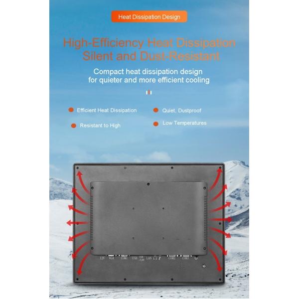 Embedded 15.6'' Capacitive IPS TouchScreen Display with IP68/69K Waterproof Industrial Fanless Monitor Panel Pc