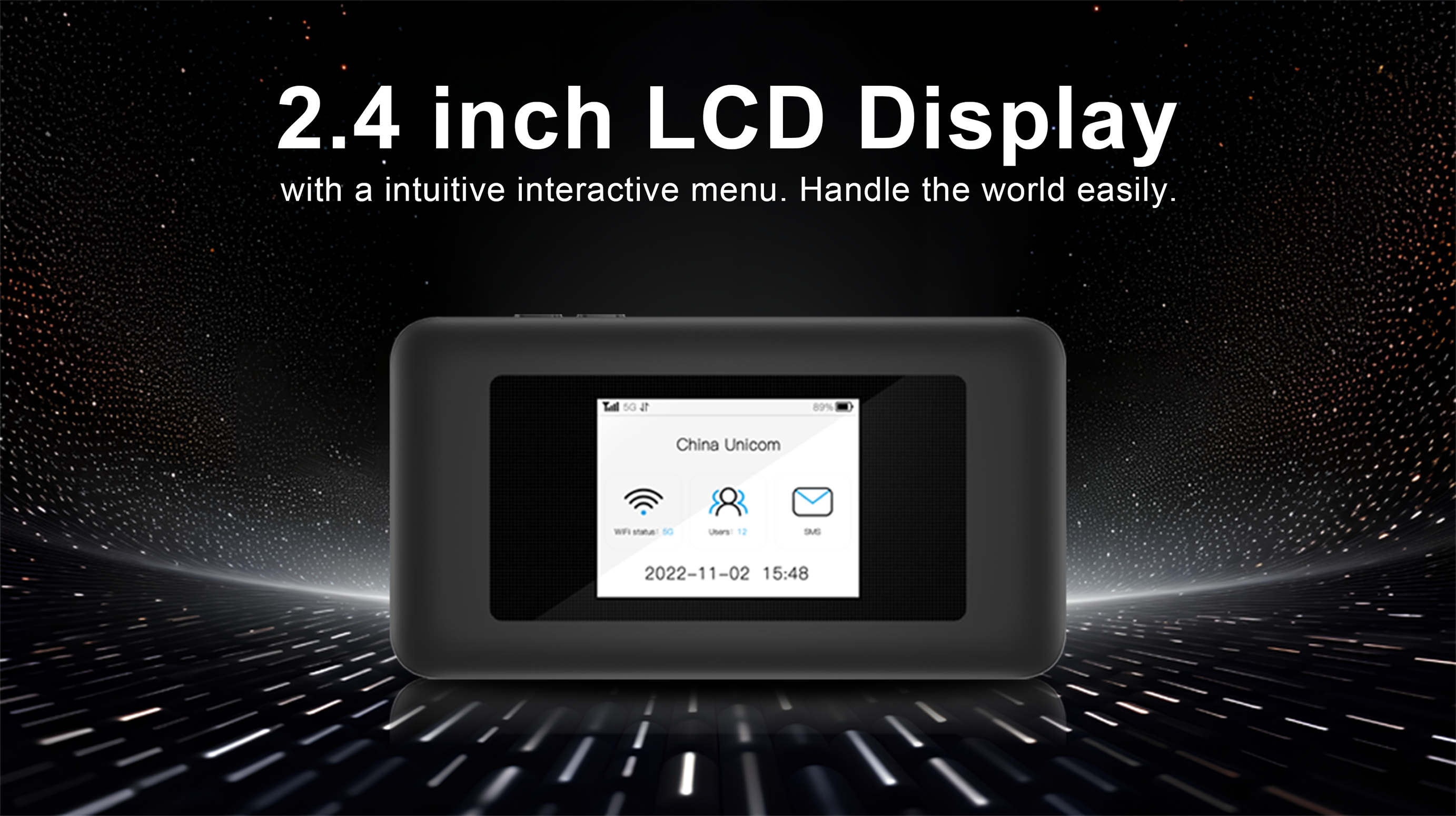 5G WiFi Router with 5000mAh Battery 1200Mbps Speed and 16 User Support Pocket WiFi Router