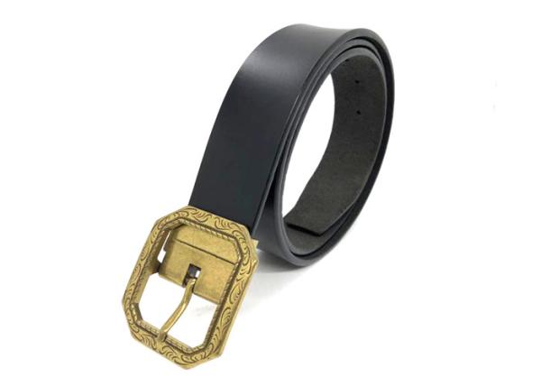 Vintage Pin Buckle Mens Casual Leather Belt Black  For Formal Wear