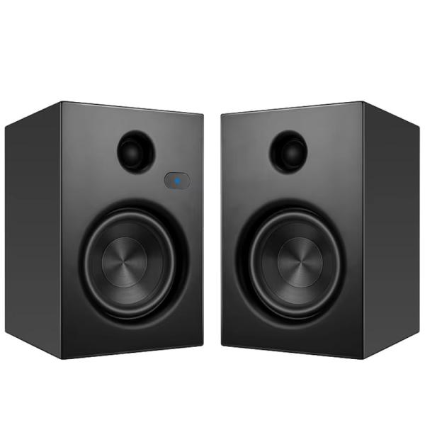 Wireless Bluetooth 2 Way Stereo Active Speakers HiFi Sound Powered Bookshelf Loudspeaker
