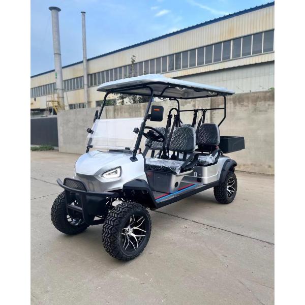 Электрическая тележка для гольфа с тяжелой рамой, превосходный срок службы батареи, регулируемый руль