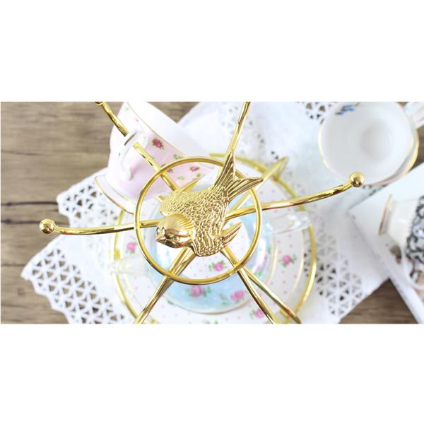 Handmade Iron Six Hooks Coffee Mug Stand Holder