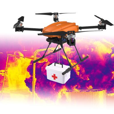Drones de police professionnels pour lutte contre les incendies et sauvetage Uav avec caméra thermique et drone de charge utile