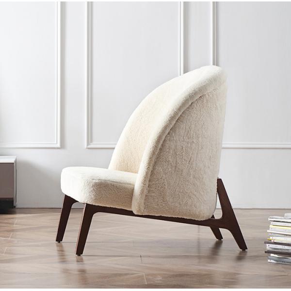 Polyester Fabric Leisure Chair Living Room Single Fabric Chair 50cm Seat Width