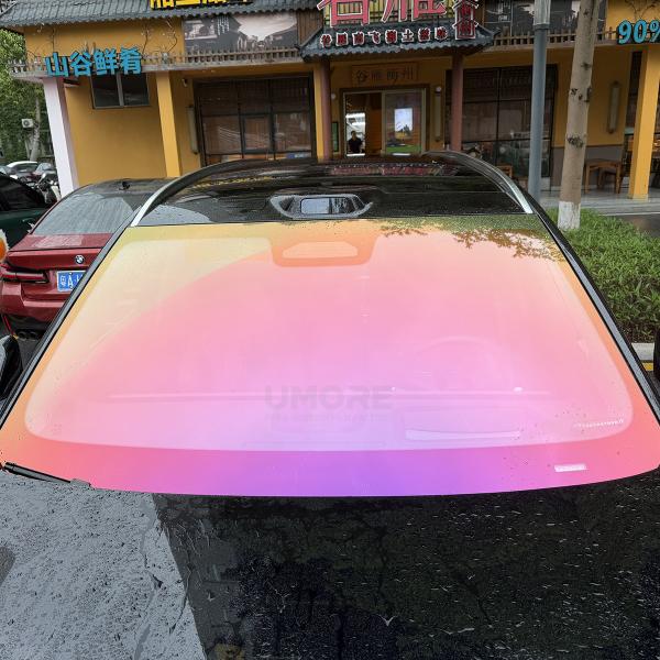 Premium Red Chameleon Car Windshield Protection Tint Film EPU Explosion Proof Self Healing Car Window Shield Protective Films