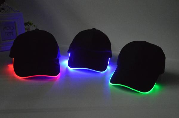 Custom Soft Cotton Baseball Caps , Hip Hop Baseball Caps With Led Lights Built - In