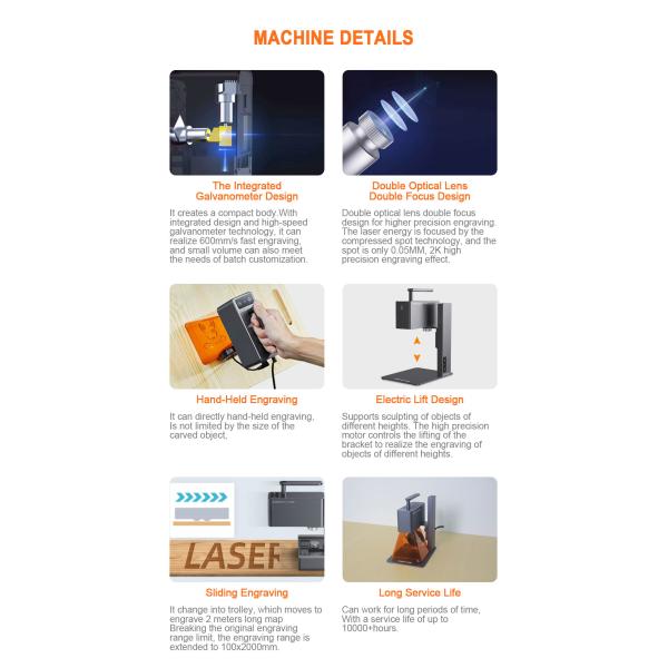 5W настольная мини лазерная гравировка для металлической меди из нержавеющей стали