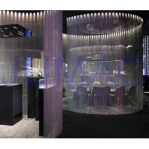 Purple Steel Ball Chain Curtain , 6.0 Mm Diameter Custom Beaded Curtains