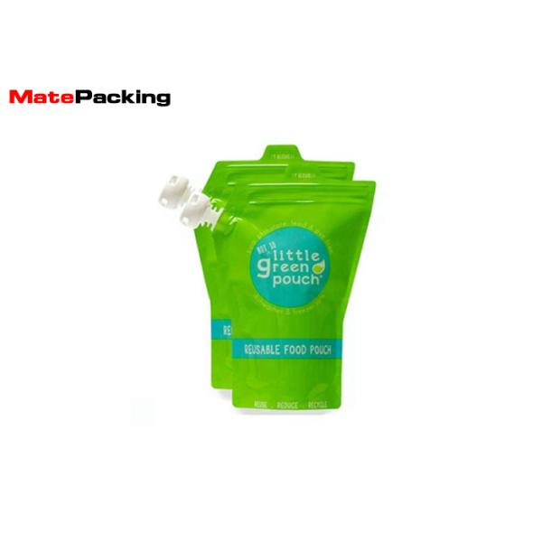 Resealable Spout Pouch Plastic Fruit Juice Jelly Beverage Packaging For Baby Food