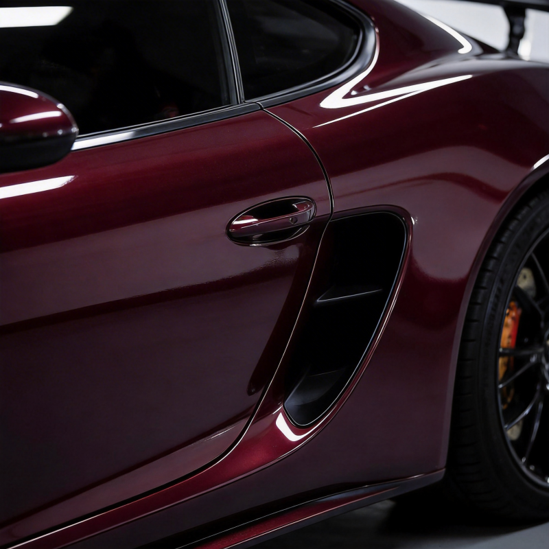 Red Wine Car PPF Film 6.5mil TPU Car Wrap UV Resistant With 120h Holding Power
