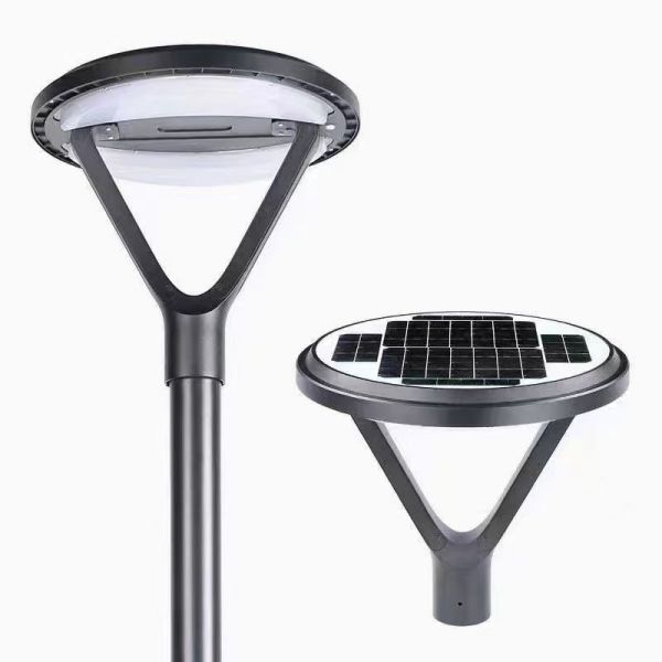 Solar Light with Die-Cast Aluminum Housing | 20W Mono Panel, White/Warm White, No Wiring, Easy Pole Mount
