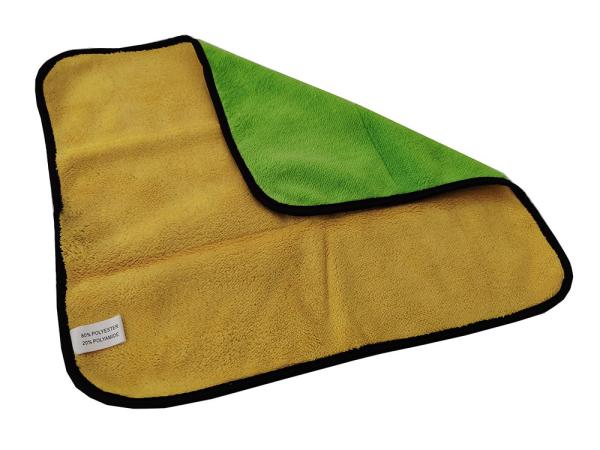 Pano polonês do carro duplo da absorção de água da limpeza dos cuidados com o carro de Microfiber do luxuoso da camada