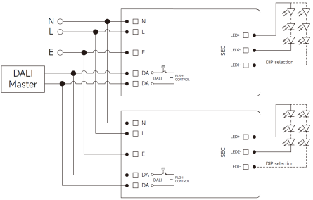 45W NON-SELV DALI2 CCT Linear LED Driver 200mA to 350mA output with 5 years warranty