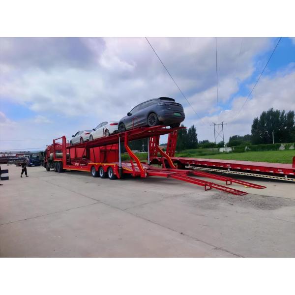 3 Axle Vehicle Auto Car Carrier Transport Semi Trailer