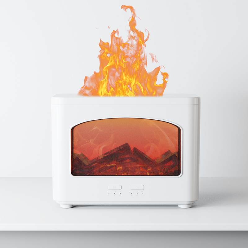Ultrasonic USB Essential Oil 240ML Fire Fireplace Decoration Mist Air Aroma Diffuser Flame Aromatherapy Humidifier