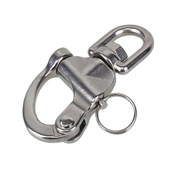 Aço inoxidável 304/316 Ferramenta de arranque Snap Hook Rotate Spring Shackle Swivel Shackle