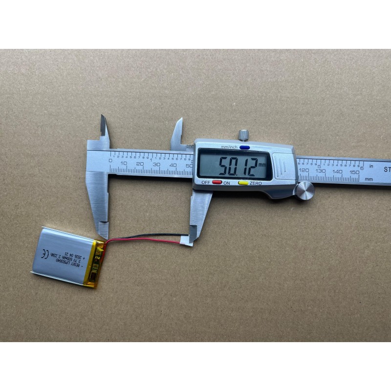 600mAh 3.7V Lithium Polymer Battery - Compact 5x30x40mm LiPo for GPS Trackers