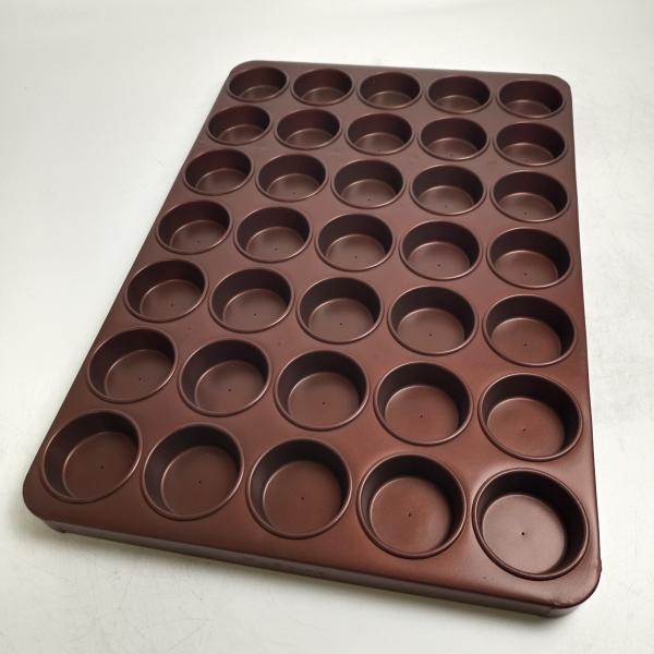 35 толщина подноса 0.8mm пирожного полости алюминиевая стальная круглая