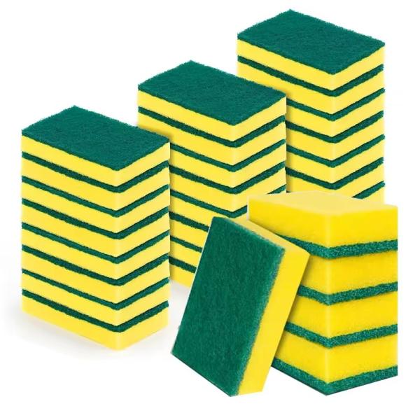 5Pcs/pack Cheap Price Sponge Scouring Pad Rectangle Sponges for Dishes Cleaning Dish Washing Scrubber Kitchen Washing Brush