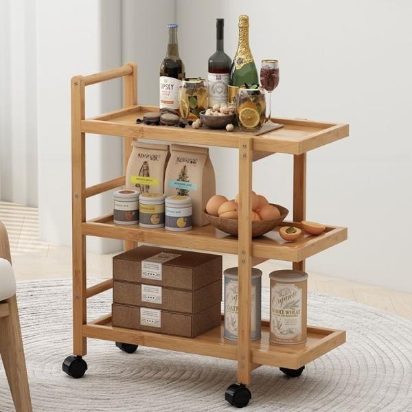 Living Room Furniture Coffee Table Multi Layers Household Moving Shelf Cart Rolling Bedside Sofa Side for Household Decor