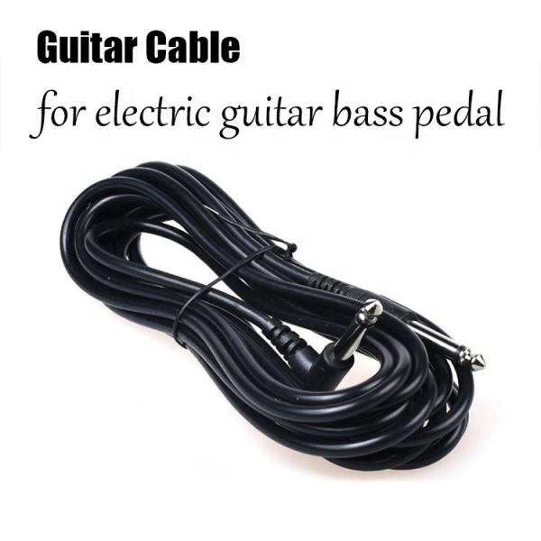 Customization 10FT 90 Degree to Straight 1/4 6.35mm TS Jack Instrument Patch Guitar Cable