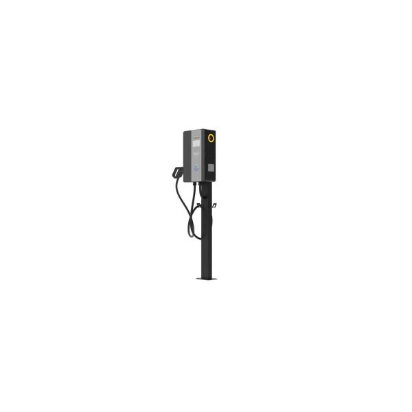 Engineering Commercial EU Standard Dual‑gun Pedestal AC Charger, Operable Management System, 4.3‑inch Touch Screen, Multi‑payment Outdoor Pedestal Charger