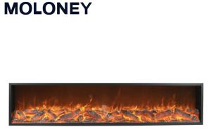 2000mm Insert Firebox Remote Control Wall Inserted Black Frame Artificial Fire