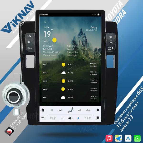2007-2013 Toyota Tundra Radio Stereo Head Unit Carplay 13,6 polegadas OEM