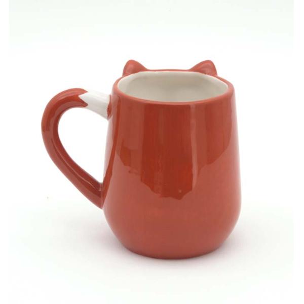 Customized Handmade 3d Fox Animal Cute Lovely Ceramic Mugs Coffee mug