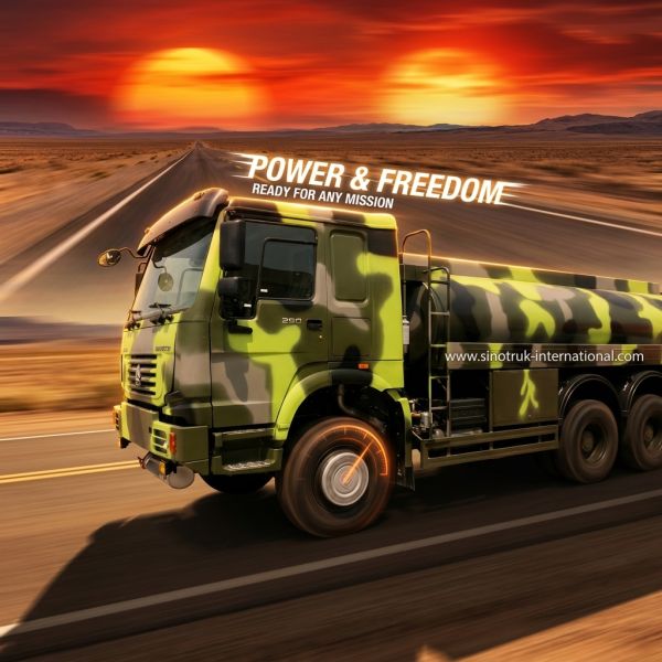 336HP HOWO Military Fuel Tanker Truck 16 - 25CBM Crude Oil Transportation Trucks
