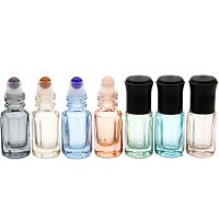 Bouteilles à bille en verre de 3 ml avec couvercle en plastique de couleur pour petites quantités