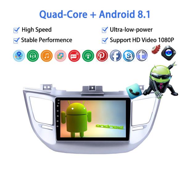 Quad Core Android 9.1 Car Stereo 1GB+16GB For Hyundai Tucson IX35 2015