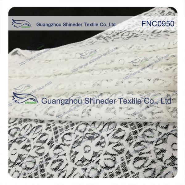 Sunflower Star soft  Bush Nylon & Cotton lace fabric for lady dress