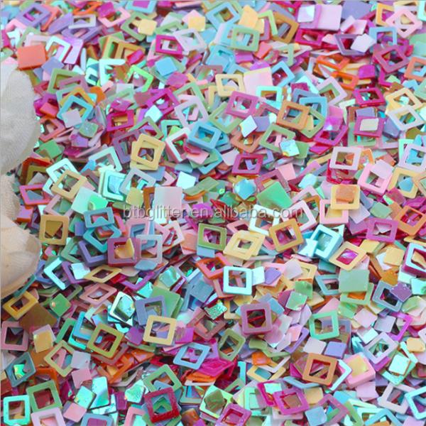 Transform Your Nails with Colourful Nail Beauty Products Plastic Blank Square Pieces Sequined Fluorescent Pieces and More