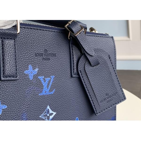 Square Women'S Genuine Leather Crossbody Bags , 18cm Blue Crossbody Handbag