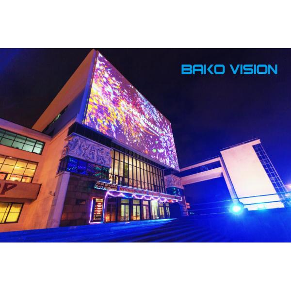 Outdoor Transparent LED Screens Curtain Glass Wall P15.625 For Building Surface