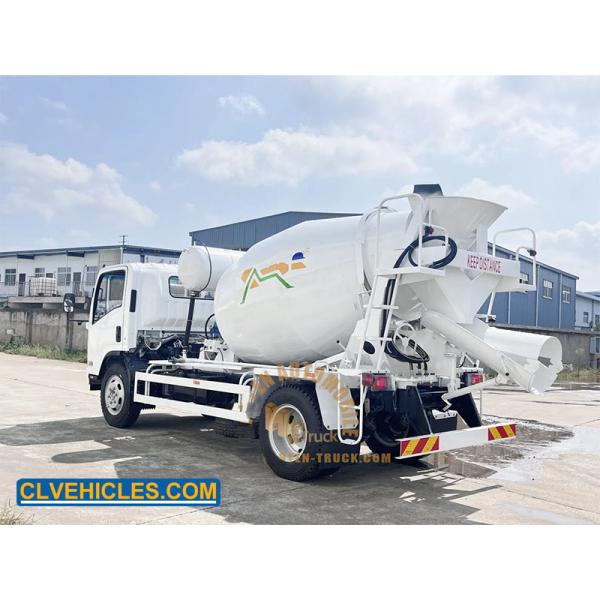 ISUZU Light Duty Concrete Mixer Truck 4CBM Capacity With Standard Cab