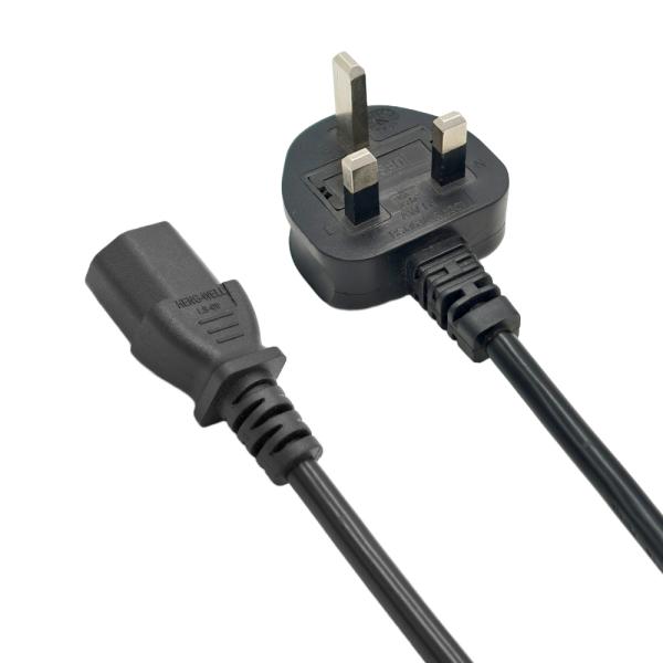 UK 3 Pin Power Cord Plug Cable for Home Appliance 1M 1.2M 1.5M 1.8M 3M with IEC Female BS Male End 3ft 4ft 5ft 6ft 10ft LengthsAppliances