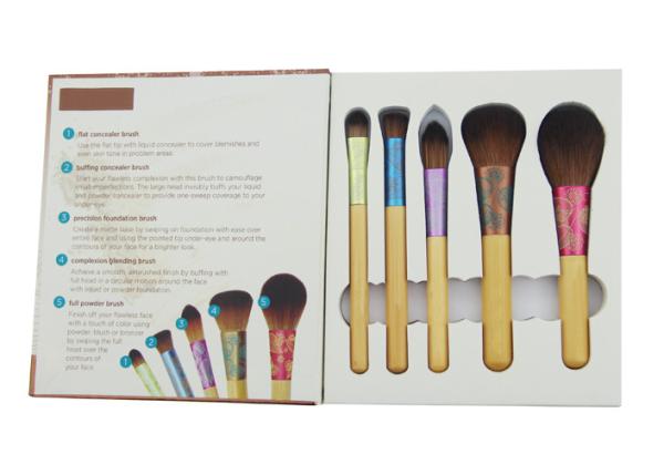 Colorful Travel Size Makeup Brushes , 10 Piece Cosmetic Makeup Brush Set