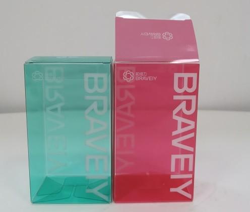 0.2mm Folding Clear PVC Packaging Box Glossy Varnishing