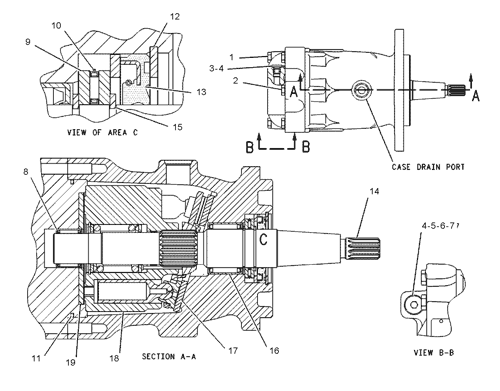 OEM / ODM Гидравлический радиатор вентилятор двигатель 129-2413 1292413 825G 980G