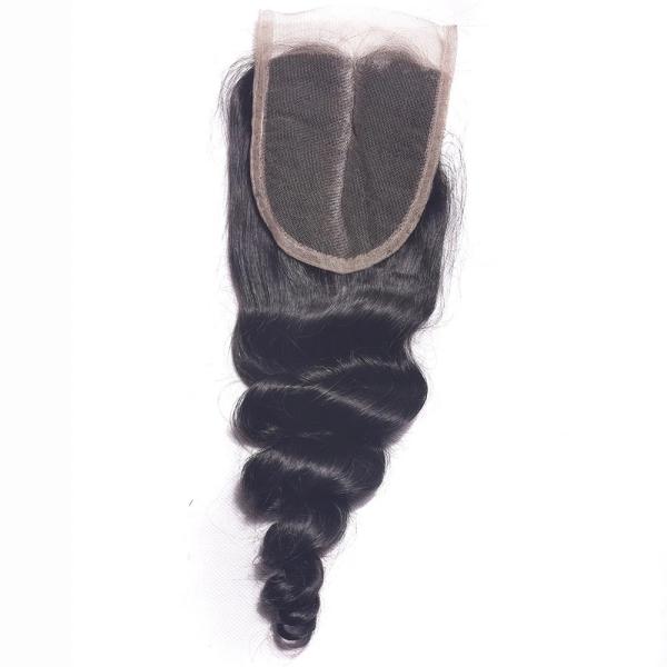 Free Line Part Brazilian 100% Human Hair Extensions / Loose Wave Virgin Hair