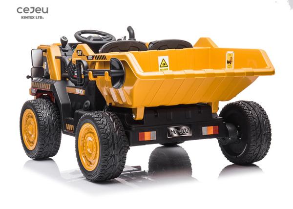 As crianças amarelas de 2.4G RC montam no passeio de Toy Truck Dump Battery Operated nos caminhões 12V10AH