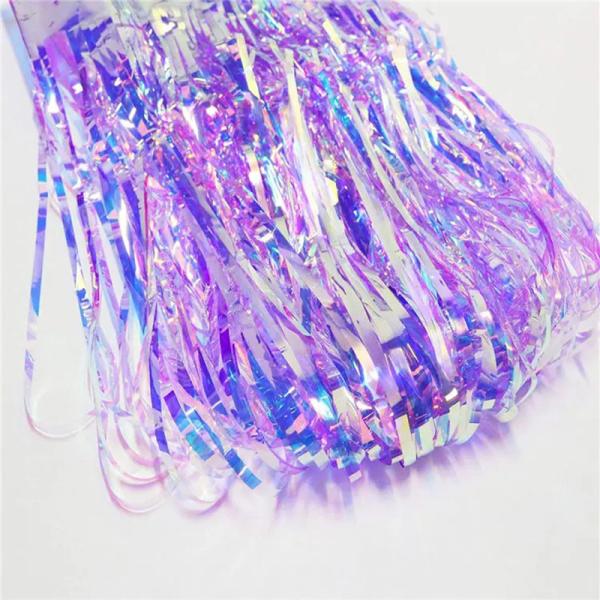 200*100cm Foil Fringe Curtain Purple Blue Party Fringe Curtain