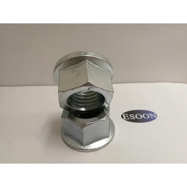 M24-3.0 Hex flange nuts DIN6923 Non-Serrated Zinc plated ISO4161 Steel Grade 8