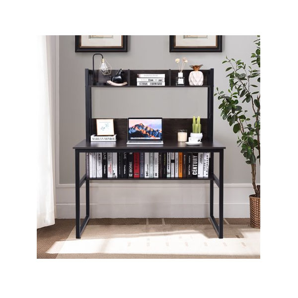 Commercial Furniture SOHO Modern Wood Desk with Bookshelf and Laptop Workingstation