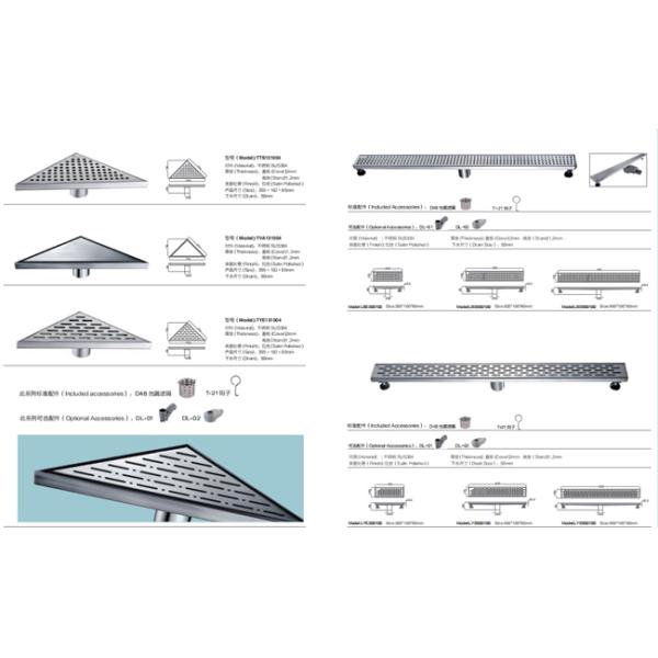 304 Stainless Steel Floor Drain Bathroom Accessories Nickel Strainer Style